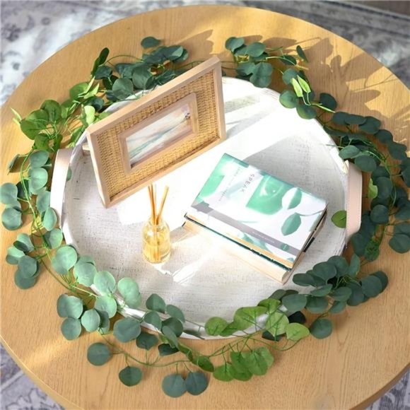 12 Pack Eucalyptus Garland Artificial Leaves Table Greenery Garland Wreath Decor - Picture 4 of 6